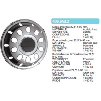 Koristekapseli etu 22,5" Vinci rautakiinnitys kuva