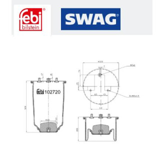 Ilmajousipalje taka-akseli vasen/oikea (500042606) kuva