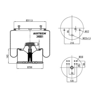 Air spring 36k/4881MB with plastic piston image