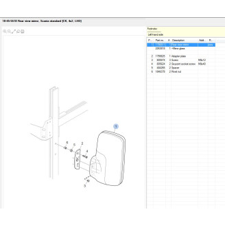 Mirror rear view LH assy image