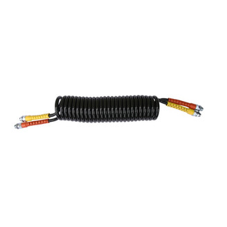 Spiral hose for drawbar black M16 red/yellow image