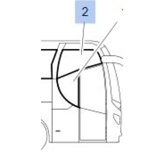 Side glass right, top of the front door image