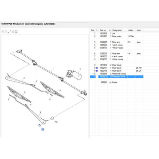 Cover protection wiper arm/axle image