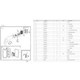 Adjustable damper mirror stem image