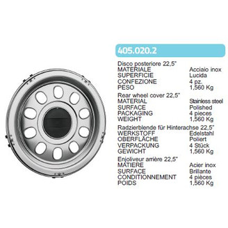 Koristekapseli etu 22,5" Vinci reunakiinnitys kuva