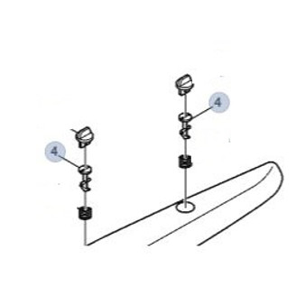 Lukitusjousi lukitus muovisuoja peilinvarsi kuva