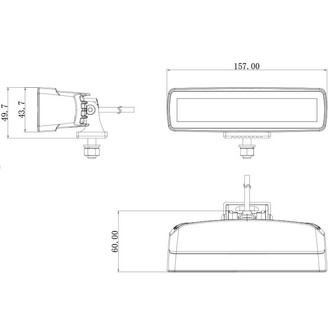 LED work/warning light 157.00 x 43.70 x 60.00mm image