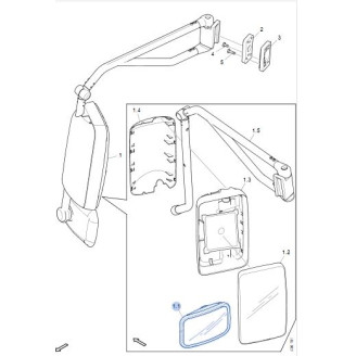 Katvepeili oik. R=300, 215X164, läm. sähkösäätö kuva