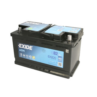 Akku 82AH EXIDE AGM 315X175X190 kuva
