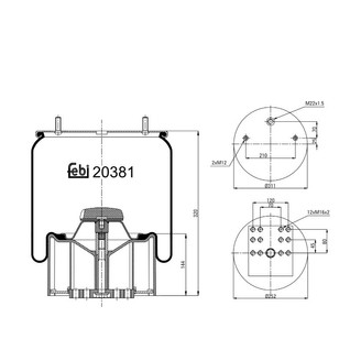 Air spring 36/881MB metal piston image