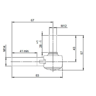 Ball joint tane door v03.01.016 Norm thread image