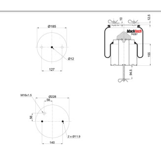 Air Spring, Comp. Type w/ Steel Piston image