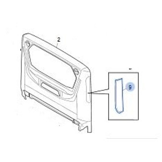 Panel rear right last side glass image