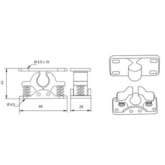 Door retainer with spring image