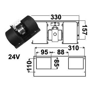 Puhallin etu, sisältää säätimen kuva
