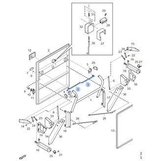 Bar l=1000  luggage compartment door image