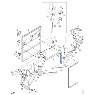 Bracket luggage compartment door hinge LH image