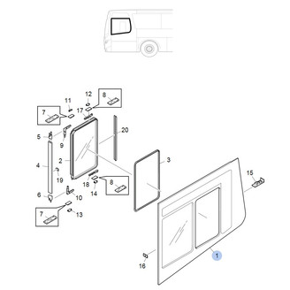 Side window driver solid w/o rails image