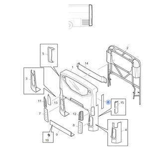 Cover sheet painted backside glass left/right image