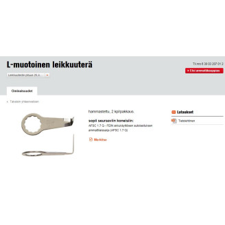 L cutting blade i = 25 mm toothed image