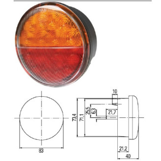 LED lumle (parking+flashing+brake) 83mm image