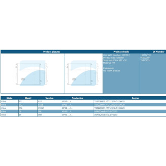 Jäähdytin (korkea malli, h=850), 876x807x52 kuva