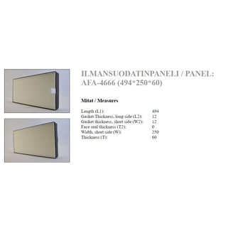 Raitisilmasuodatin 495x250x60 kuva