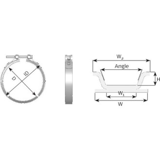 Exhaust pipe clamp image