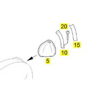 Cover crap handle seat gray LH image