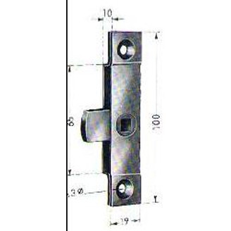 Lukko sivuluukku neliöavain 100 mm kuva