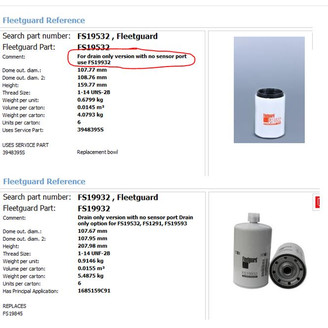 Fuel filter (without sensor) image