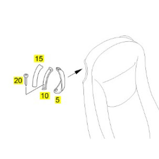 Cover crap handle seat gray RH image