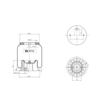 Air spring, with plastic piston image