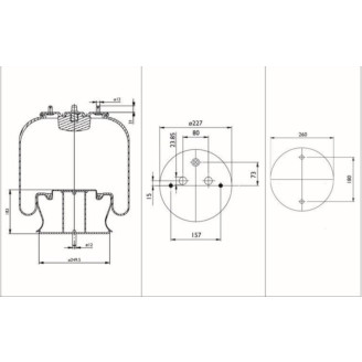 Air spring, with steel piston image