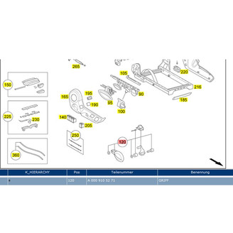 Adjustment handle, drivers seat image