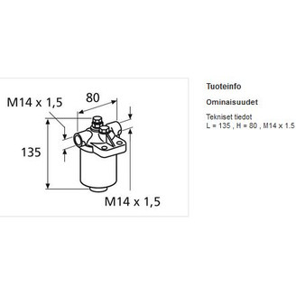 Kotelo polttoainesuodatin 0,25 (sisältää suodattim kuva