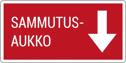 Sammutusaukko tarra